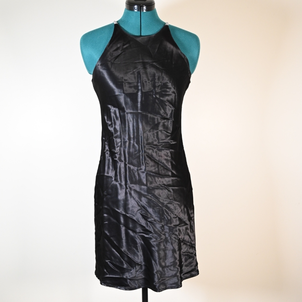 Pariscope 90s Slip Dress S Black